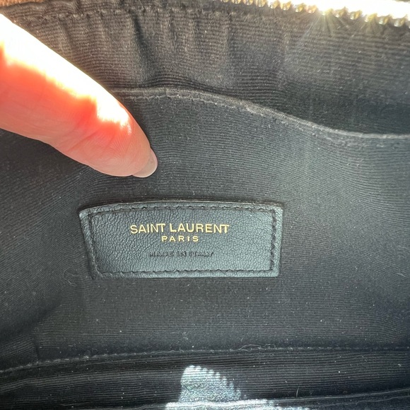 Beige YSL monogram clutch / crossbody bag - Picture 4 of 8